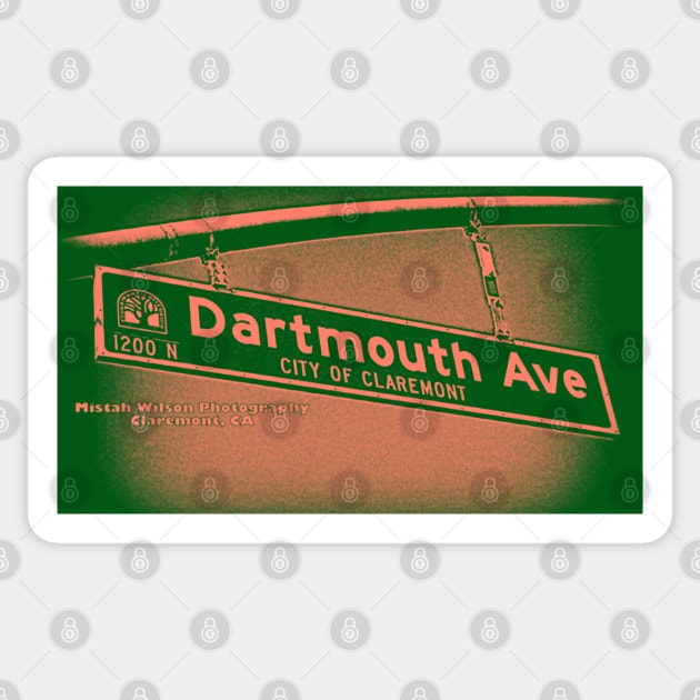 Dartmouth Avenue, WATERMELONI, Claremont, California by Mistah Wilson Sticker by MistahWilson